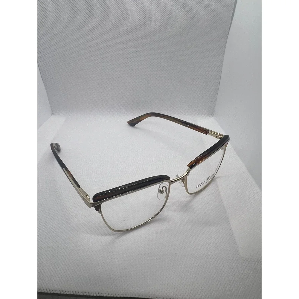 Jonathan Cate Salem Designer Eyeglasses Frames Gold Brown Tortoise‎ Semi Rimless
